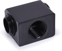 Jungtis Alphacool Low Profile ES L-Connector Rotatable G1/4 AG auf G1/4 IG, 3.1 cm, juoda sp.