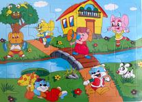 Деревянный пазл Morning Excercise, 30 см x 22 см, 24 шт.