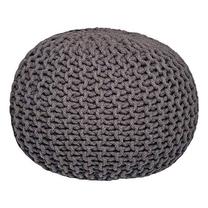 Pufas LABEL51 Knitted 432802, tamsiai pilka sp., 50 cm x 50 cm x 35 cm