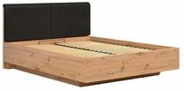 Lova dvigulė Lamea S632-LOZ/160/B-DASN/NEVE_100, 160 x 200 cm, juoda sp./artisan oak sp., be čiužinio, su grotelėmis
