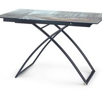 Žurnalinis staliukas, juoda sp./įvairių spalvų, 120 cm x 70 cm x 38 - 75 cm