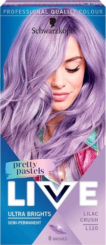 Matu krāsa Schwarzkopf LIVE Ultra Brights Pretty Pastels, lilac crush krās., L120, 50 ml