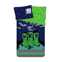 Prekė su pažeista pakuote. Vaikiškas patalynės užvalkalų komplektas Minecraft Sssleep Tight JE10331JF, mėlyna sp./žalia sp., 140 x 200 cm