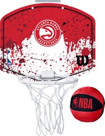Pakabinama krepšinio lenta su lanku Wilson NBA Mini Hoop Atlanta Hawks, su kamuoliuku