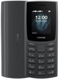 Telefons ar pogām Nokia 105 (2023), 4 MB, melns krās.
