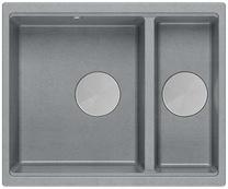 Кухонная мойка Quadron Logan 150, гранит, 56 см x 46 см x 22 см, нержавеющей стали цв./серебристый цв.