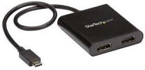 Vads StarTech Type-C To HDMI USB Type-C, HDMI x2, melna krās.