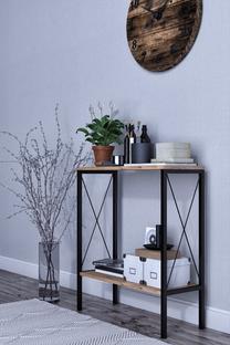 Konsoles galds Kalune Design Nina, brūna krās./melna krās., 26 cm x 73 cm x 80 cm