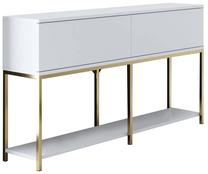 Konsoles galds Kalune Design Lord, zelta krās./balta krās., 150 cm x 30 cm x 80 cm
