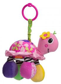 Rotaļlietas ratiem Infantino Pendant Turtle With Mirror, rozā krās.