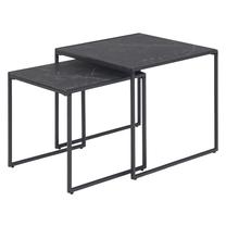 Kavos staliukas Home4you Infinity AC88559, juoda sp., 50 cm x 50 cm x 45 cm
