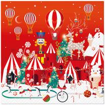 Kalėdinės popierinės servetėlės PAW, 33 cm x 33 cm, įvairių spalvų, 20 vnt.