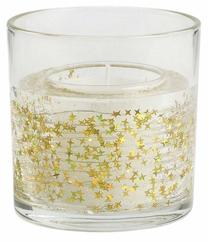 Kalėdinė žvakė Homla Sparkle LED stars, 115 g, aukso sp.