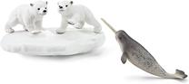 Комплект Schleich Polar Playground 42531, 4 шт., белый цв./серый цв.