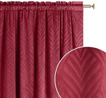 Nakts aizkari Room99 Leafly, bordo krās., 140 cm x 250 cm