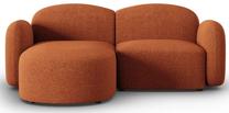 Kampinė sofa Micadoni Home Blair 3 Seats Chenille, oranžinė sp., kairinė, 194 x 155 cm x 80 cm