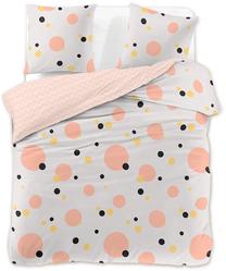 Patalynės užvalkalų komplektas DecoKing Sweety, baltas/juodas/rožinis, 220 x 230 cm