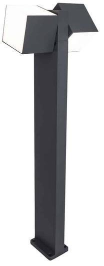 Brīvi stāvošs āra gaismeklis Lutec Cuba, 24.4W, LED, IP54, tumši pelēka krās., 11 cm x 75 cm
