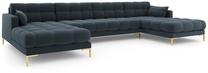 Sofa Micadoni Home Mamaia Panoramic, mėlyna sp., 383 x 185 cm x 75 cm