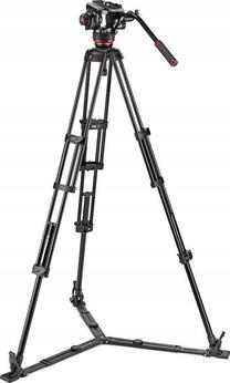 Trikojis stovas Manfrotto 504X tripod + Manfrotto Pro Video Twin Alu head, aliuminis