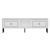 TV galds Kalune Design Preet, balta krās./sudraba krās., 30 cm x 150 cm x 45 cm