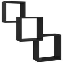 Sieninė lentyna VLX Cube 800277, juoda sp., 68 cm x 15 cm x 68 cm