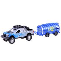 Žaislinis visureigis su priekaba Pickup With Trailer, mėlyna sp.