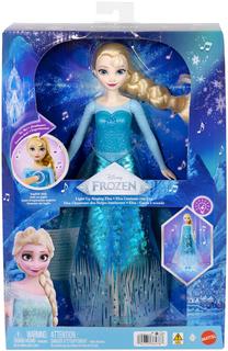 Кукла Mattel Frozen Light Up Singing Elsa JNB97, 30 см, синий цв.