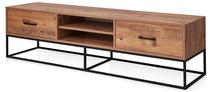 ТВ стол Kalune Design Beta Daisy, черный цв./ореховый цв., 180 см x 40 см x 50 см