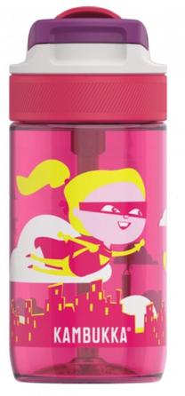Ūdens pudele Kambukka Lagoon Flying Supergirl, rozā krās., tritāns, 0.4 l