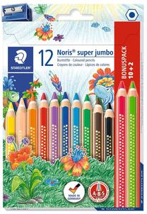 Krāsainie zīmuļi Staedtler Noris Super Jumbo, 12 gab.