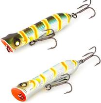 Vobleris Akara Tusk 80F A106, 8 cm, 15 g, sidabro sp./juoda sp./geltona sp.