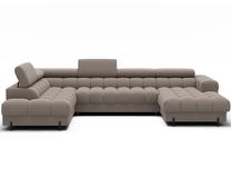 Kampinė sofa - lova Feraria Sola 18, smėlio sp., kairinė, 202 x 358 cm x 93 cm