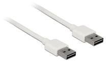 Vads Delock USB-A - USB-A USB 2.0 A male, USB 2.0 A male, 0.5 m, balta krās.