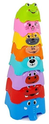 Развивающая игра Lean Toys Animal Pyramid, многоцветный, 8 шт.