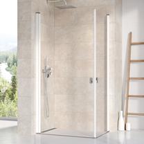 Dušo kabina Ravak Chrome CRV1-80 1QV40101Z1, kvadratinė, be padėklo, 80 cm, skaidri sp./balta sp./grūdintas