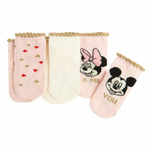Beebi sokid, klassikaline, imikutele Cool Club Mickey & Minnie Mouse LHG2800783-00, valge v./roosa v., 13/15, 3 tk