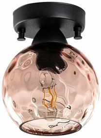 Lampa griesti Opviq Benek 15 - 14373 521SHN3682, E27, 1 x 40 W, rozā krās. / melna krās., 15 x 15 cm