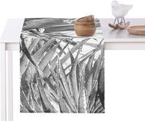 Stalo takelis AmeliaHome Oxford, balta sp./pilka sp., 140 x 40 cm