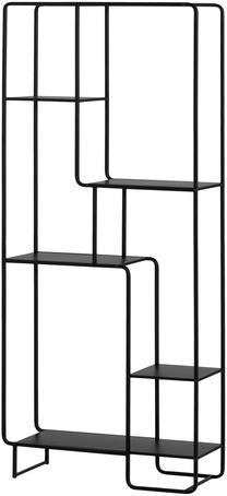 Pastatoma lentyna 4Living Labyrinth 627441, juoda sp., 178 cm x 31 cm x 76 cm