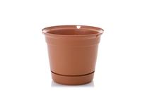 Gėlių vazonas Uniplastex Terra UDTW19, plastikinis, Ø 19 cm, ruda sp.