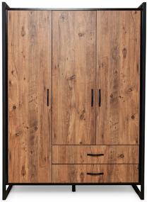 Spinta Kalune Design Athena 570VLT1601, juoda sp./pušies sp, 135 cm x 50 cm x 180 cm