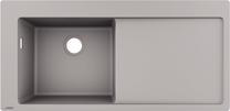 Virtuves izlietne Hansgrohe S5110-F450, silikāts, 105 cm x 51 cm x 19 cm, betona pelēka kr.