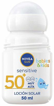 Priemonė įdegio priežiūrai kūnui Nivea Sun Babies & Kids Sensitive SPF50+, 50 ml