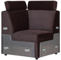 Modulinė sofa Bodzio Lazur W8, ruda sp., 79 x 79 cm x 97 cm