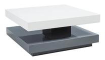 Žurnalinis staliukas Modern Falon, balta sp./pilka sp., 75 cm x 75 cm x 34 cm