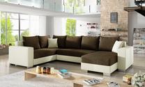 Kampinė sofa Marco Sawana 16, Soft 33, ruda sp., dešininė, 210 x 312 cm x 92 cm