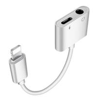 Adapteris iLike AX7, Lightning/3.5 mm (AUX)/1 x Lightning, 20 cm, balta sp.