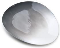 Lėkštė Mondex, 28 cm x 24.5 cm x 2 cm, balta sp./pilka sp.