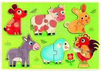 Medinė dėlionė Djeco Coucou Cow DJ01259